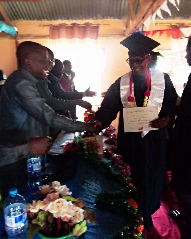 A certificate is handed over